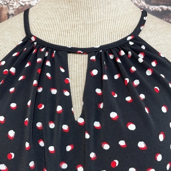 Wisp Romper Pants Suit Cropped Black Red Dots Lottie Pockets Belt Size 2 - Picture 9 of 16